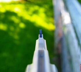 Trijicon tritium front sight bead is the very small dot in the ramp