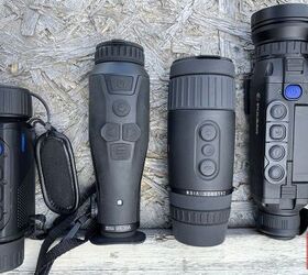 L to R: Pulsar Axion XQ38, Zeiss DTI, Leica Calonox View and Pulsar Helion 2 XP50 Pro.