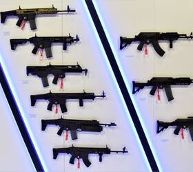 FB Radom's product wall at DSEI 2021 (Matthew Moss)