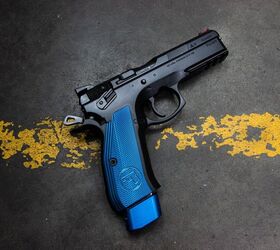 CZ-USA's New SP-01 Competition Red & Blue Pistols | thefirearmblog.com