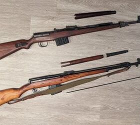 SVT-40 and K.43 partially stripped showing their gas systems.