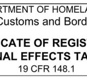 CBP Form 4457, Certificate of Registration for Personal Effects Taken Abroad.