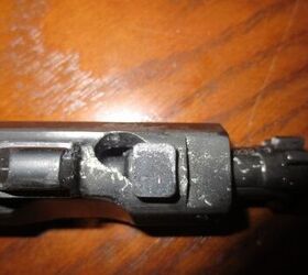 You can see the shavings from the upper clearly on the cam pin and surrounding area. 