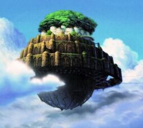 To say the idea of a 'flying fortress' stimulates the imagination is an understatement. In the Hayao Miyazaki film Castle in the Sky, the concept of a flying fortress is taken to its fantastical extreme.
