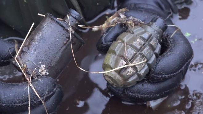 ww2 weapons extremely well preserved in a swamp
