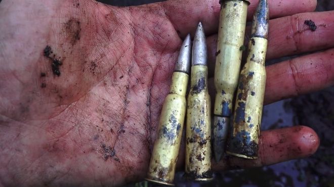 ww2 weapons extremely well preserved in a swamp