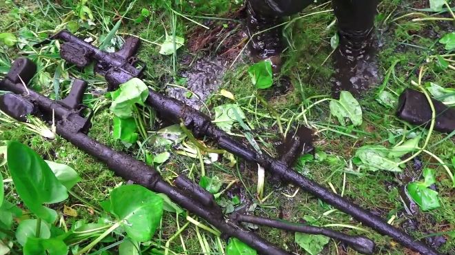 ww2 weapons extremely well preserved in a swamp