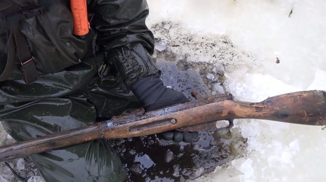 ww2 weapons extremely well preserved in a swamp