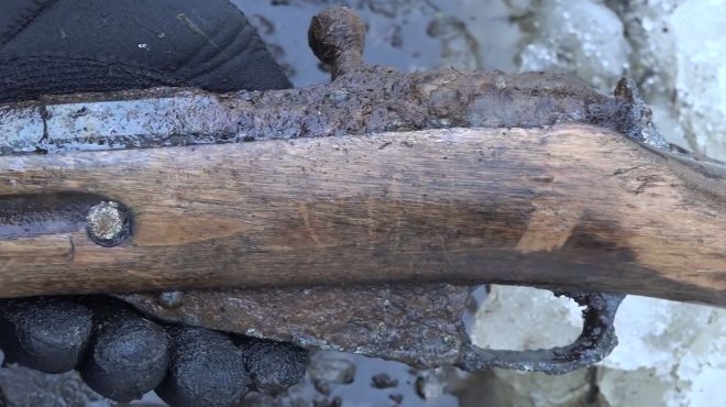 ww2 weapons extremely well preserved in a swamp