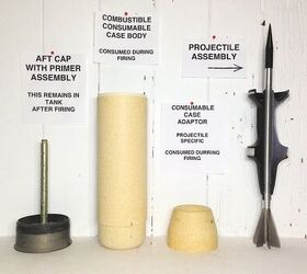 Combustible cased tank shell