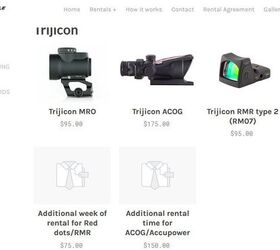 Rent-A-Reticle selection of Trijicon optics