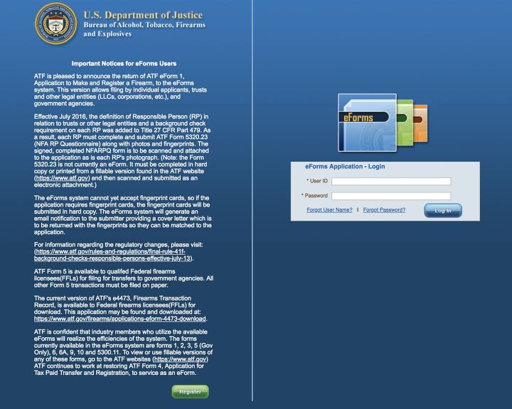 Nfa Paperwork TFB TUTORIAL: Using The ATF Eforms NFA Application System ...