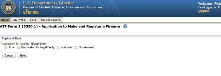 Nfa Paperwork TFB TUTORIAL: Using The ATF Eforms NFA Application System ...