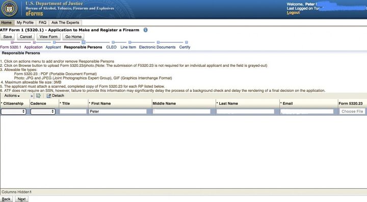 Nfa Paperwork TFB TUTORIAL: Using The ATF Eforms NFA Application System ...