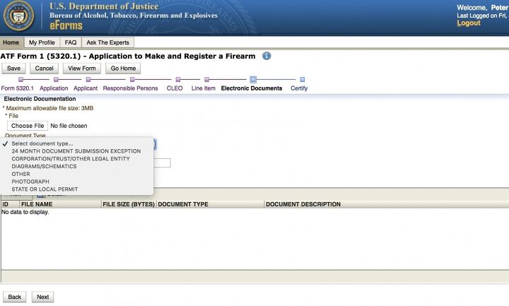 Nfa Paperwork TFB TUTORIAL: Using The ATF Eforms NFA Application System ...