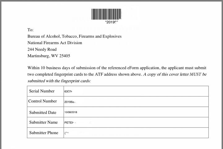Nfa Paperwork TFB TUTORIAL: Using The ATF Eforms NFA Application System ...