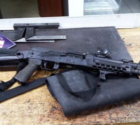One of Travis Haley personal AKs, built by Rifle Dynamics. Aimpoint red dot sight is mounted on the Ultimak rail.