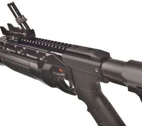 Although it appears there isn't a front sight, there is one at the front of the 'ears' of the sight itself-Miles V, Indo Defense 2018