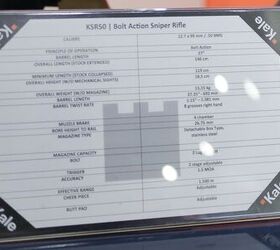 Specifications on display