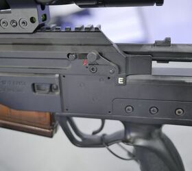 Manual safety is on the left side of the receiver with the bolt release positioned just to the left -Miles V, Indo Defense 2018