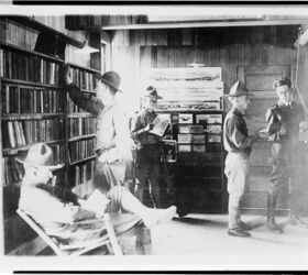 POTD: WWI Soldiers in YMCA Library