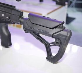 The stock is adjustable for length of pull, cheek rest height and has a QD mount for sling attachment - Miles V