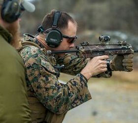 U.S. Marine with Camouflaged H&K MP7