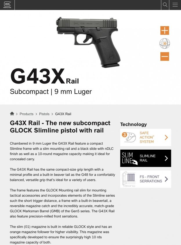 EU Slimline Surprise! GLOCK G43X Rail And G48 Rail | thefirearmblog.com