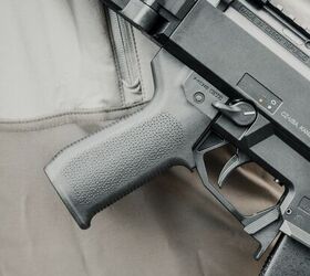 A new Magpul MOE-EVO Grip on a CZ Scorpion.