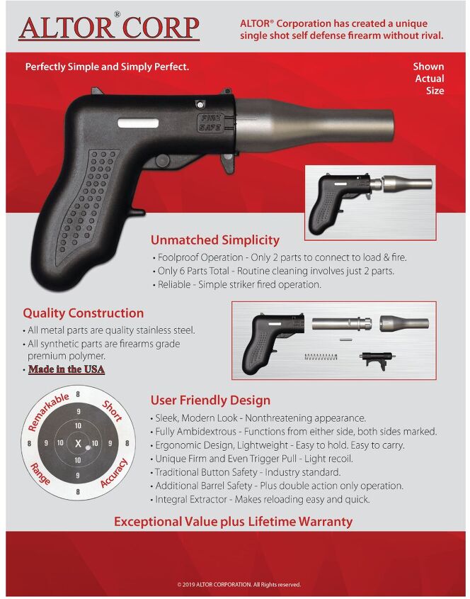 ALTOR Corporation Single Shot Pistol | thefirearmblog.com