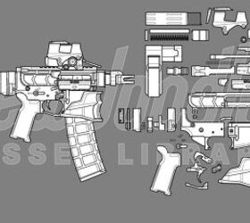 Pewdoodles Asset Library – Gun Drawings