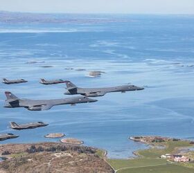 POTD: U.S. Air Force B-1B & B-2A bombers with Royal Norwegian Air Force F-35As