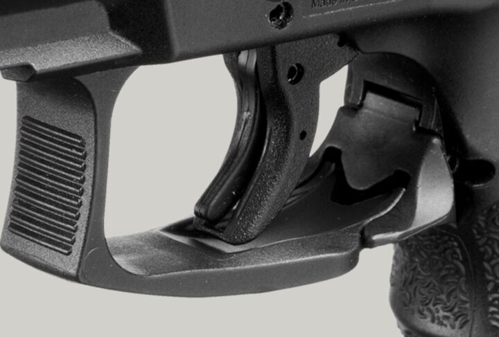 Note the magazine release on the trigger guard.