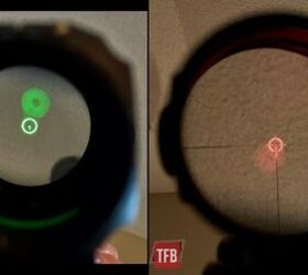 My reticle photography skills aren't perfect, but hopefully these images help illustrate the sort of 'phantom reticle' effect I observed, with the edge overglow/bloom issues as referenced above. These look predominately similar to what I saw with the naked eye.