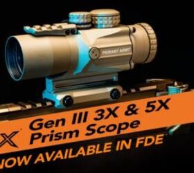 Primary Arms SLx GEN III 3x and 5x Prism Scopes in FDE