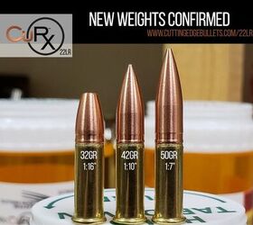 Cutting Edge CuRx 42gr and 50gr Monolithic .22LR Bullets