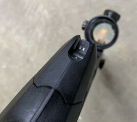 I'm still struggling to see the benefit of these iron sights but hey they work in a pinch.