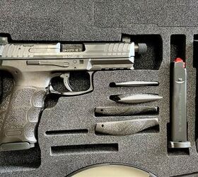 The VP9 Tactical comes as shown here, with the factory optics-cut slide, threaded barrel, and now 17-round mags instead of 15, as they used to include.