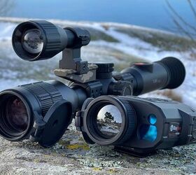 InfiRay Tube TD50L Digital Night Vision Riflescope with 940 IR Lamp (left) and the RH35R monocular.