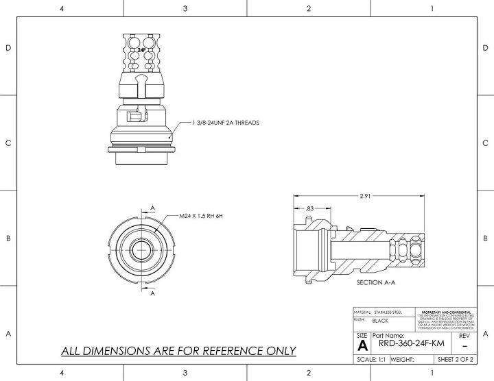 JMac Customs 360 KeyMo/KeyMicro 24×1.5 AK Muzzle Brake | thefirearmblog.com