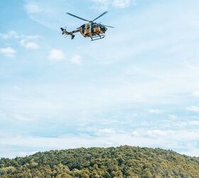 A UH-72 Lakota flies over the Mogadishu lane during the European Best Sniper Team Competition at the Hohenfels Training Area, Germany, Aug. 6, 2022.  The annual European Best Sniper Team Competition is a U.S. Army Europe and Africa competition that tests marksmanship skills, physical prowess, and mental agility while developing relationships and sharing skills between sniper teams across Europe. (U.S. Army photo by Staff Sgt. Dana Clarke)