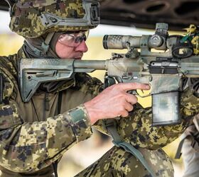 An Estonian soldier participates in the European Best Sniper Team Competition at the Hohenfels Training Area, Germany, Aug. 7, 2022.  The annual European Best Sniper Team Competition is a U.S. Army Europe and Africa competition that tests marksmanship skills, physical prowess, and mental agility while developing relationships and sharing skills between sniper teams across Europe. (U.S. Army photo by Staff Sgt. Dana Clarke)