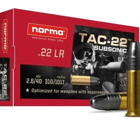 Norma Introduces New TAC-22 Subsonic 40-Grain .22LR Ammunition