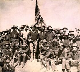 Before his Presidential days, Colonel Roosevelt led his famous Rough Riders cavalry regiment in battle during the Spanish-American War. (public domain, Wikimedia Commons/William Dinwiddie)
