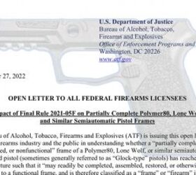 ATF Open Letter to FFLs – Determination of ‘Readily Completed’ Frames