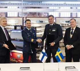 Dott. Franco Gussalli Beretta, Major General Jari Mikkonen, Brigadier General Jonas Lotsne, Raimo Karjalainen, Sako CEO and Member of the Board (via Sako Ltd.)