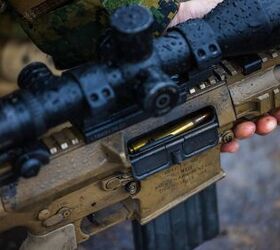 U.S Marine Corps Staff Sgt. Jason Florczyk, a reconnaissance Marine with 2d Reconnaissance Battalion, 2d Marine Division, reloads an M110 Semi-Automatic Sniper System on a sniper range during Exercise Caribbean Urban Warrior on Camp Lejeune, North Carolina, March 12, 2023. Exercise Caribbean Urban Warrior is a bilateral training evolution designed to increase global interoperability between 2d Marine Division and Marine Squadron Carib. (U.S. Marine Corps photo by Lance Cpl. Eric Dmochowski)
