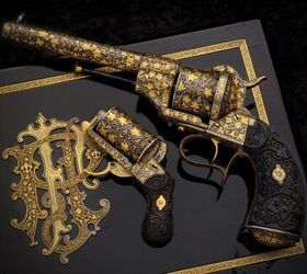 POTD: Damascened Orbea Hermanos Pinfire Revolvers