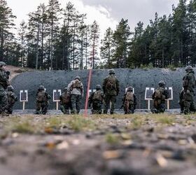 U.S. Marines with Combat Logistics Battalion 6 (CLB-6), Combat Logistics Regiment 2, 2nd Marine Logistics Group, finish their course of fire.