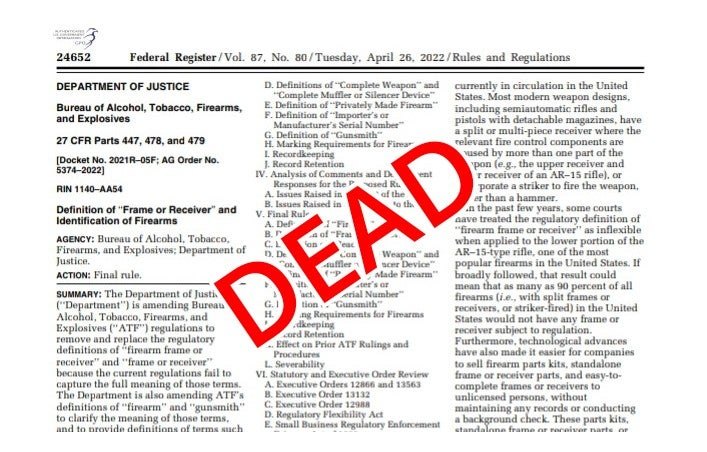 Analysis: District Court Vacates ATF 80% Receiver Rule